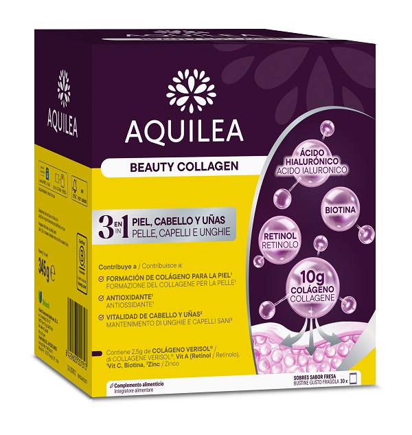 AQUILEA BEAUTY COLLAGEN 30 BUSTINE GUSTO FRAGOLA SENZA GLUTINE SENZA LATTOSIO - Farmacia Murachelli Di Putelli dr. Giovanni