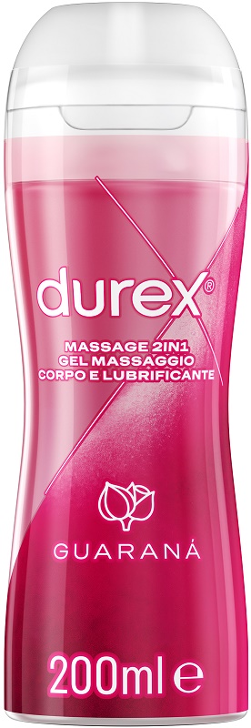 DUREX MASSAGE 2 IN 1 GEL MASSAGGIO CORPO E LUBRIFICANTE GUARANA' 200 ML - Farmacia Murachelli Di Putelli dr. Giovanni