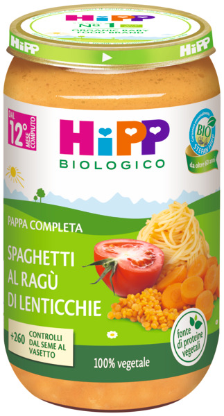 HIPP SPAGHETTI RAGU' DI LENTICCHIE 250 G - Farmacia Murachelli Di Putelli dr. Giovanni