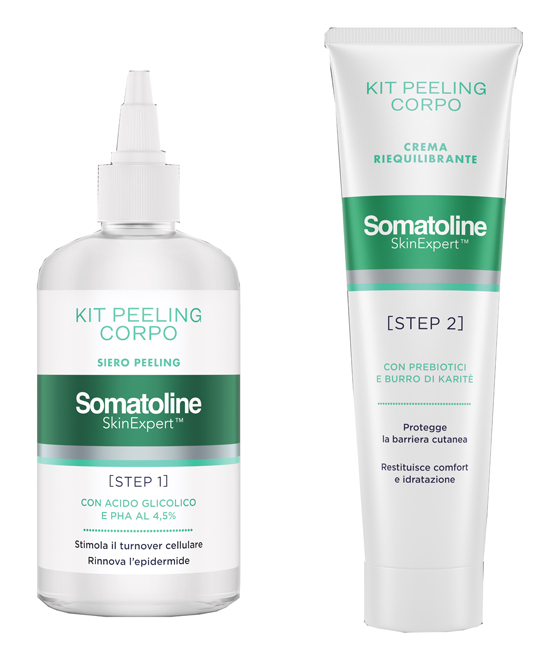 SOMATOLINE SKIN EXPERT KIT PEELING CORPO 1 GEL PEELING 200 ML + 1 CREMA RIEQUILIBRANTE 100 ML - Farmacia Murachelli Di Putelli dr. Giovanni