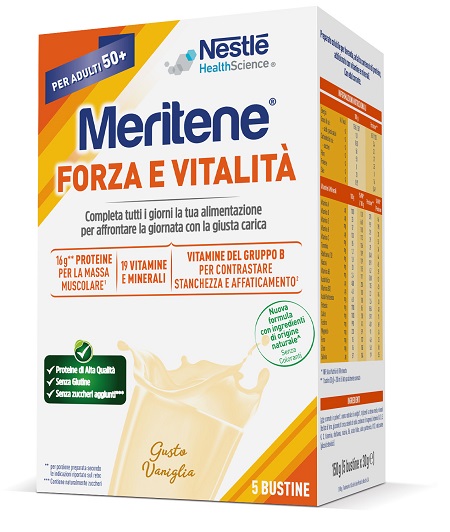 MERITENE FORZA E VITALITA' VANIGLIA 5 BUSTINE DA 30 G - Farmacia Murachelli Di Putelli dr. Giovanni