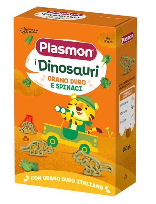 PLASMON PASTA DINOSAURI E SPINACI 250 G - Farmacia Murachelli Di Putelli dr. Giovanni
