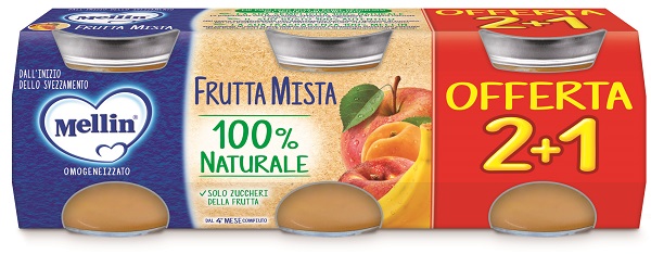 MELLIN OMOGENEIZZATO FRUTTA MISTA 3 PEZZI DA 100 G - Farmacia Murachelli Di Putelli dr. Giovanni