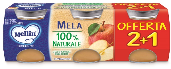 MELLIN OMOGENEIZZATO MELA 3PZ DA 100 G - Farmacia Murachelli Di Putelli dr. Giovanni