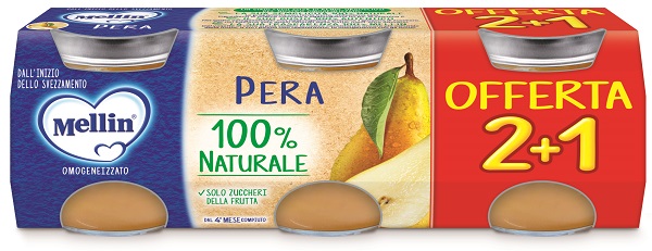 MELLIN OMOGENEIZZATO PERA 3 PEZZI DA 100 G - Farmacia Murachelli Di Putelli dr. Giovanni