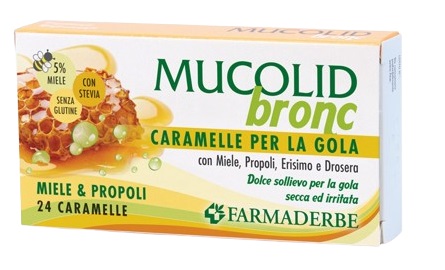 MUCOLID BRONC MIELE & PROPOLI 24 CARAMELLE - Farmacia Murachelli Di Putelli dr. Giovanni