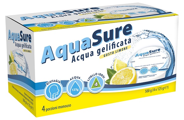 AQUASURE ACQUA GELIFICATA LIMONE EDULCORATA MULTIPACK 4 PEZZI DA 125 G - Farmacia Murachelli Di Putelli dr. Giovanni