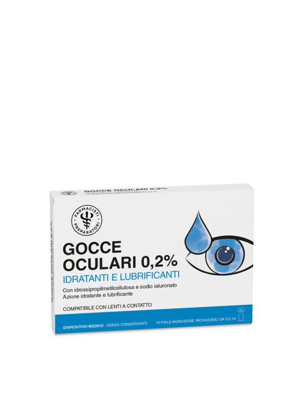 LFP GOCCE OCULARI STERILI A BASE DI IPROMELLOSA E SODIO IALURONATO IN 10 CONTENITORI MONODOSE DA 0,5 ML - Farmacia Murachelli Di Putelli dr. Giovanni