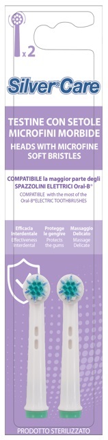SILVERCARE SENSITIVE 2 TESTINE RICAMBIO COMPATIBILI ORAL B - Farmacia Murachelli Di Putelli dr. Giovanni