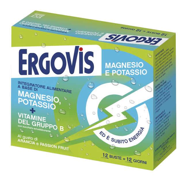 ERGOVIS MG+K VITAMINE B CON ZUCCHERO 12 BUSTINE - Farmacia Murachelli Di Putelli dr. Giovanni
