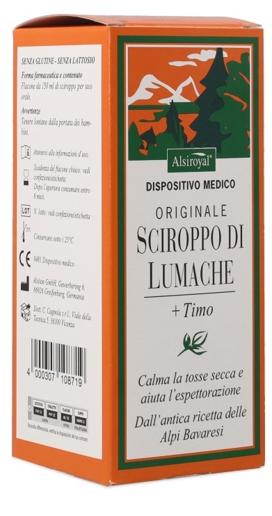 SCIROPPO LUMACHE ORIGINALE ALSITAN 150 ML - Farmacia Murachelli Di Putelli dr. Giovanni