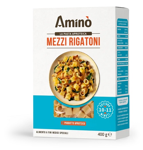 AMINO' MEZZI RIGATONI APROTEICI 400 G - Farmacia Murachelli Di Putelli dr. Giovanni