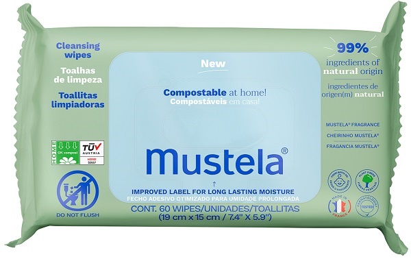 MUSTELA SALVIETTE COMPOSTABILI PROFUMATE 60 PEZZI - Farmacia Murachelli Di Putelli dr. Giovanni
