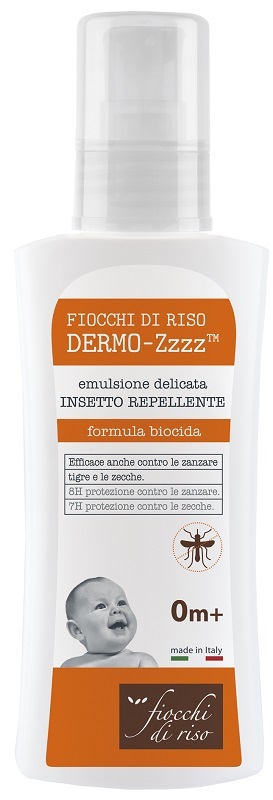 FIOCCHI DI RISO DERMO ZZZZ EMULSIONE DELICATA REPELLENTE 0 MESI + 100 ML - Farmacia Murachelli Di Putelli dr. Giovanni