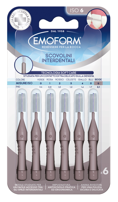 EMOFORM SCOVOLINO ISO 6 BEIGE 6 PEZZI - Farmacia Murachelli Di Putelli dr. Giovanni