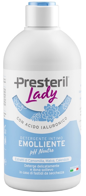 LADY PRESTERIL DETERGENTE INTIMO EMOLLIENTE/PH NEUTRO 500 M L - Farmacia Murachelli Di Putelli dr. Giovanni