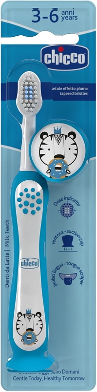 CHICCO SPAZZOLINO 3-6 YEARS AZZURRO - Farmacia Murachelli Di Putelli dr. Giovanni