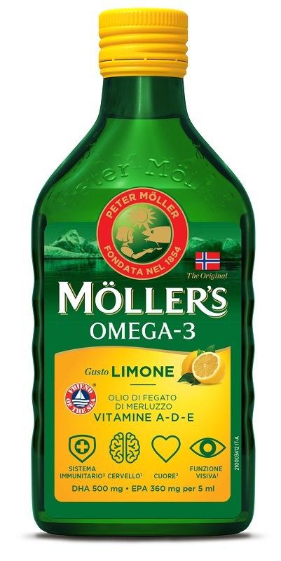 MOLLER'S OMEGA 3 OLIO LIMONE 250 ML - Farmacia Murachelli Di Putelli dr. Giovanni