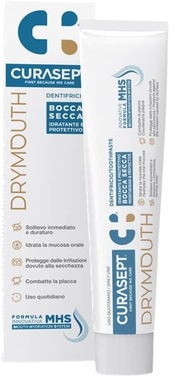 CURASEPT DRYMOUTH DENTIFRICIO 75 ML - Farmacia Murachelli Di Putelli dr. Giovanni