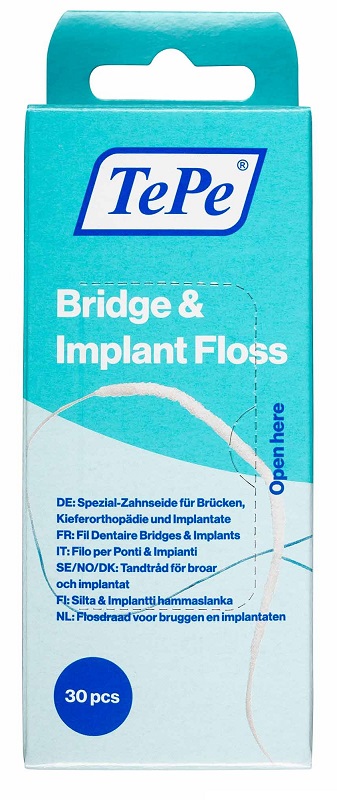 TEPE FILO PONTI & IMPIANTI TEPE BRIDGE & IMPLANT FLOSS 30 PEZZI - Farmacia Murachelli Di Putelli dr. Giovanni