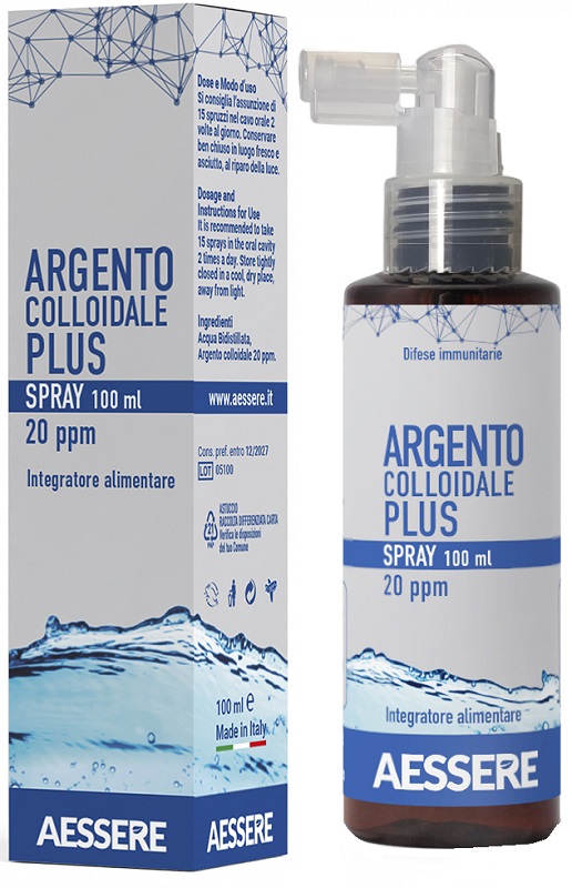 ARGENTO COLLOIDALE PLUS 20PPM SPRAY 100 ML - Farmacia Murachelli Di Putelli dr. Giovanni
