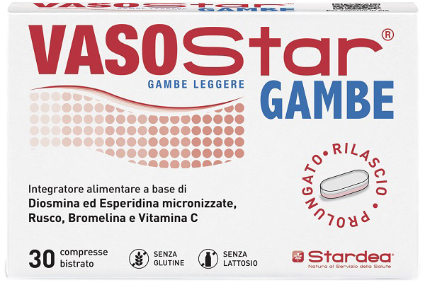 VASOSTAR GAMBE 30 COMPRESSE BISTRATO SENZA GLUTINE SENZA LATTOSIO - Farmacia Murachelli Di Putelli dr. Giovanni