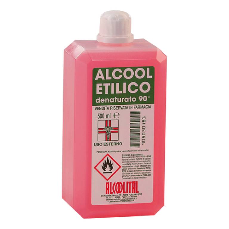 ALCOOL ETIL DENAT 90% 500ML - Farmacia Murachelli
